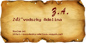 Závodszky Adelina névjegykártya